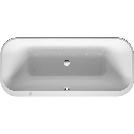 Vasca idromassaggio Duravit Happy D.2 1800x800mm, free standing, 2 pendenze posteriori, rivestimento acrilico, telaio, set di scarico e troppopieno, Combi L - 760319000CL1000