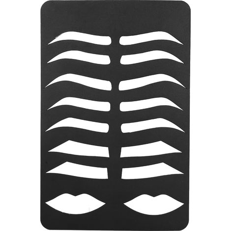 Modèle de pochoir forme sourcils et lèvres, kit tendance pour maquillage redessiner sourcils yeux (1/5)