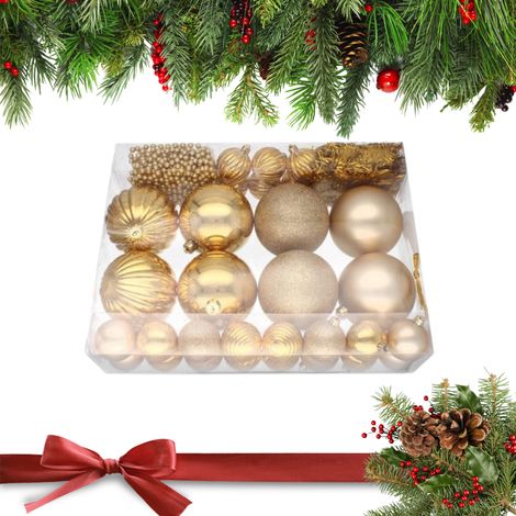 Adornos para árbol de Navidad, bolas, cadenas, juego de 32 (1/5)