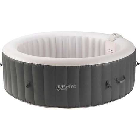 Ubbink – Spa gonflable rond 4 places assises – 120 jets hydromassants – Système de gonflage rapide en 5 mn – Couverture de protection incluse