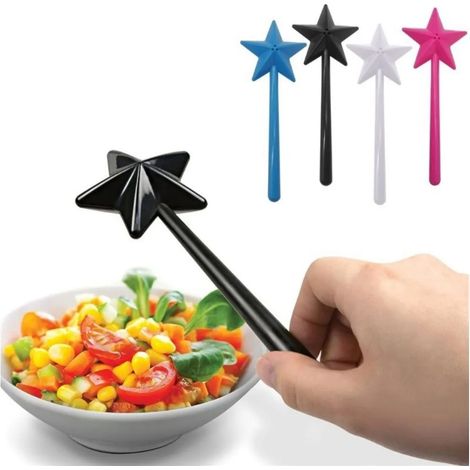 2 pcs Baguette Magique à Épices, Salière et Poivrière Réutilisable, Accessoire de Cuisine Fantaisie pour Assaisonnement (Couleur Aléatoire) (1/4)