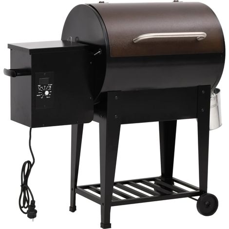 Maison Exclusive - Griglia a Pellet con Ripiano Inferiore 94 cm in Ferro Nero (1/5)