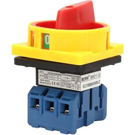 Interrupteur triphasé à came rotative - Unbrand - 25A / 32A - Commutateur inverseur - Interrupteur marche/arrêt (1/5)
