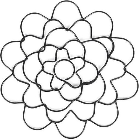 Drahtblumenständer – Wiederverwendbarer und flexibler Blumenständer, schwarz, 15 cm (6 Zoll) (1/5)