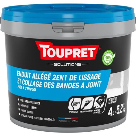 TOUPRET Enduit de rénovation et garnissant en pâte 7 kg