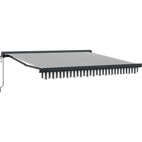 Maison Exclusive - Markise Einziehbar Anthrazit und Weiß 3x2,5 m