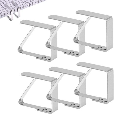 Pince Nappe Exterieur 6 Pièces Attache Nappe Flexibles Mobiles Pinces Nappe Table Exterieur Inoxydable 0 5 virgule 5 cm Table jardin (1/5)