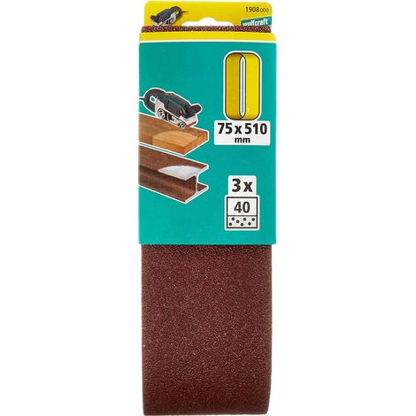 Textilní brusné pásy 75 x 510 mm, 3ks, zr. 40 1908000 (1/3)
