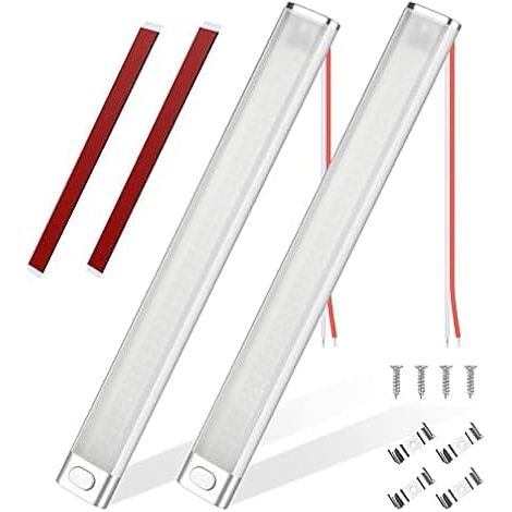 URAQT Barre de Lumière Intérieure à LED, 12V 30cm Barre Lumineuse Intérieure 120LED avec Interrupteur on/Off, 1600LM Blanche Barre de Bande Lampe pour Voiture/Camion/Camping-Car/Bateau/Van (1/5)