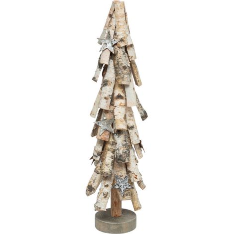 Déco de Noël Sapin en Bois avec étoiles H 54 cm - Feeric Christmas