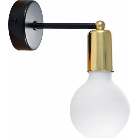 Lampada da parete moderna in stile loft con accessori LED dorati