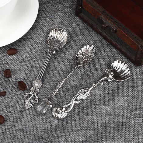 Cuillère à café style vintage, cuillère à dessert, cuillère à thé, vaisselle de cuisine (1/5)