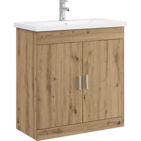 Bathroom Furniture Set Artisan Oak 81 x 40 x 84.5 cm vidaXL (1/5)