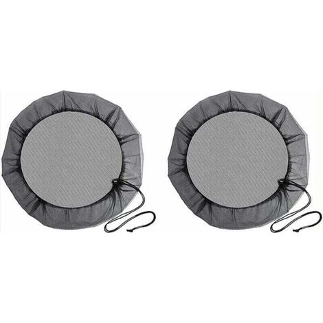 Filet de baril de pluie de diamètre 80 cm, 2 pièces filet de protection avec cordon de serrage, couverture anti-moustiques et animaux pour collecteur d'eau de pluie (1/4)