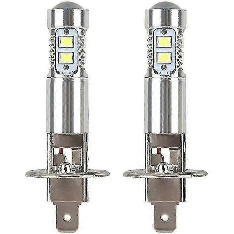 Lot de 2 ampoules LED H1 pour phares de voiture, 100 W, 6000 K, pour feux de brouillard. (1/5)