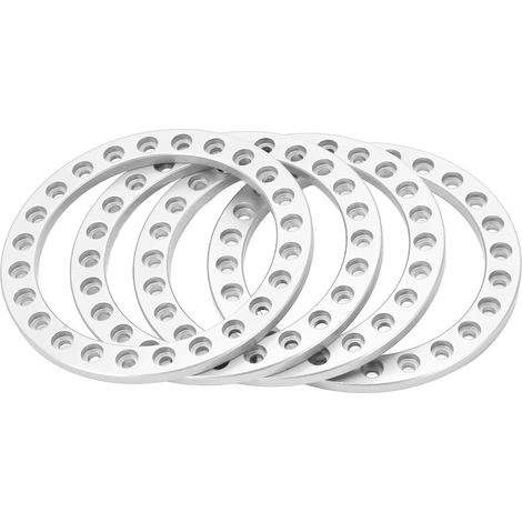 4 bagues de verrouillage extérieur en alliage d'aluminium pour jantes 1,9 pouce moyeu VP argent (1/5)
