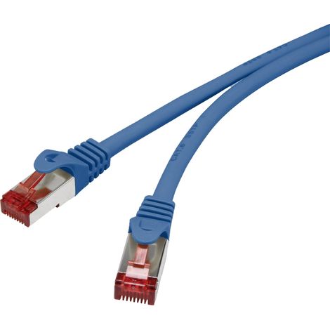 Renkforce RF-4979746 RJ45 Câble réseau, câble patch CAT 6 S/FTP 1.00 m bleu avec cliquet d'encastrement, contacts dorés, ignifuge 1 pc(s) W606422 (1/5)