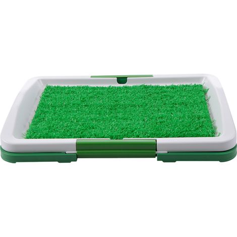 Tapis de litière pour chien, gazon synthétique, bac en filet, 3 couches, pour l'apprentissage de la propreté, utilisable à l'intérieur comme à l'extérieur. (1/5)
