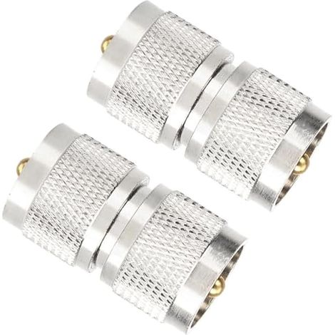 2 pièces adaptateurs UHF PL-259 adaptateur de câble Coaxial UHF mâle vers UHF mâle pour Radio Amateur (1/5)