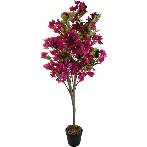 120cm Artificial Pink Bougainvillea Tree (1/3)