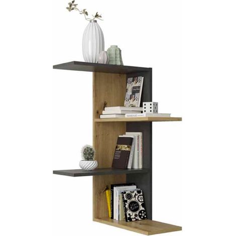 Étagère d'Angle Design "Markem" 77cm Beige (1/3)