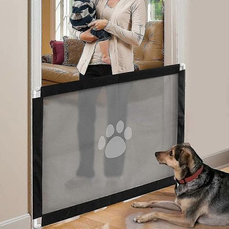 Clôture de sécurité portable pour chiens avec porte magique, facile à installer et verrouillable, adaptée aux animaux de compagnie (z64651) (1/2)