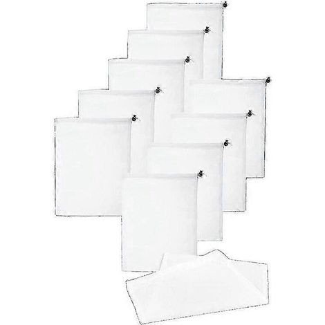 Lot de 10 sacs d'aspirateur de piscine Ă mailles fines, embout de rechange pour jet de piscine 9 x 12 pouces (1/5)