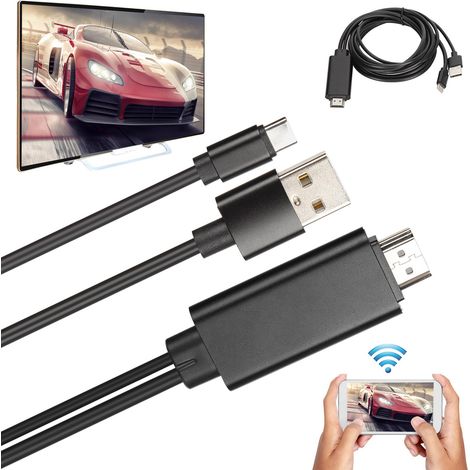 Câble HDMI 4K 1,8 m Type C vers HDMI pour Téléphone Mobile vers Téléviseur HD (1/5)