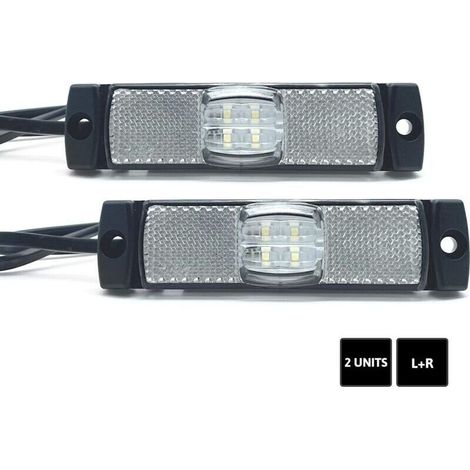 Luces de posición Debons 0–0 02 LED 0 piezas 0 blanco 0 impermeable 012–36 V 0–0 Ultrabrillante 0130 mm 0–0 Resistente a golpes y vibraciones 0–0 Homologación E9