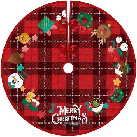 Jupe de sapin de Noël, décorations de Noël, jupe de sapin de Noël en velours, ornements de Noël (1/5)