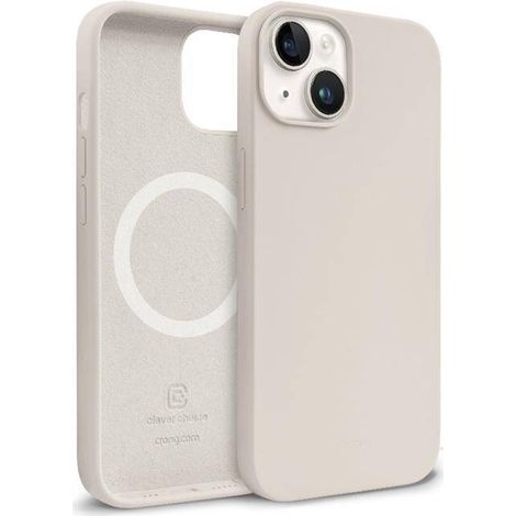 Crong Color Cover Magnetic - Custodia MagSafe per iPhone 14 Plus (Beige Pietra) (1/5)