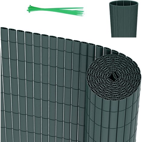 Randaco PVC Sichtschutzmatte Balkon & Zaun – Wetterfester Sichtschutzzaun für Zaun, Windschutz, Zuschneidbar Grün 90x500cm