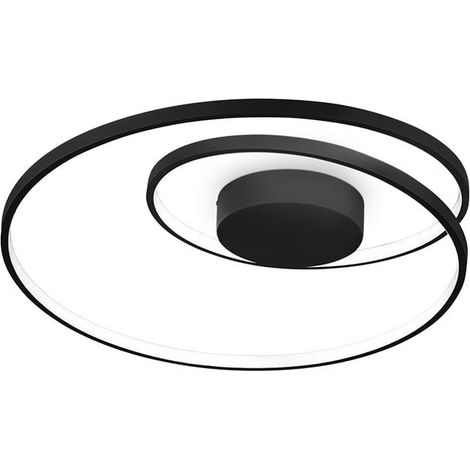 Ideal Lux OZ Plafonnier semi-encastré à LED intégré noir 2700K