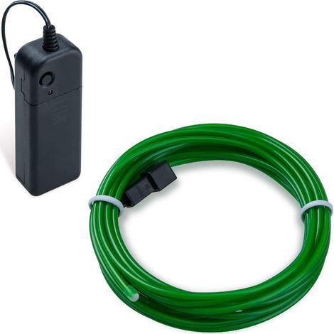 Guirlande Néon LED Flexible - 3M - Vert Émeraude - 3 Modes Lumineux - Décoration Fête et Mariage - Intérieur et Extérieur (1/5)