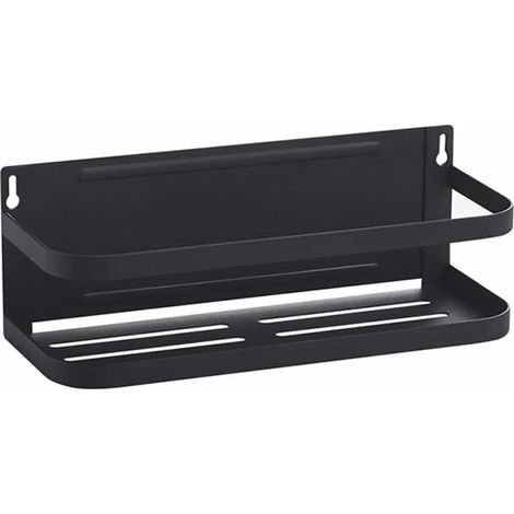 Réfrigérateur Organisateur de Support à épices Réfrigérateur magnétique à Un Niveau Support de Rangement latéral Cuisine pour étagères à épices-Noir-Fei Yu