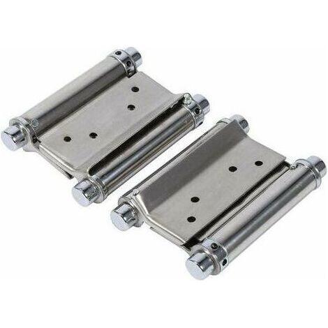 PA Pcs Charnières de Porte 3ih Charnieres De Double Action Ressort Charnières De Porte en Acier Inoxydable pour Portes d'interieures Bar Cafe (1/5)