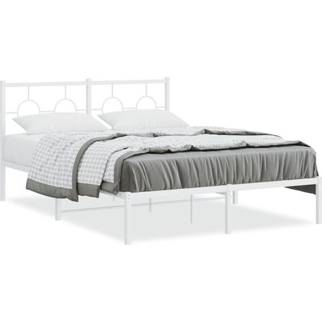 Maison Exclusive - Giroletto con Testiera Metallo Bianco 140x190 cm