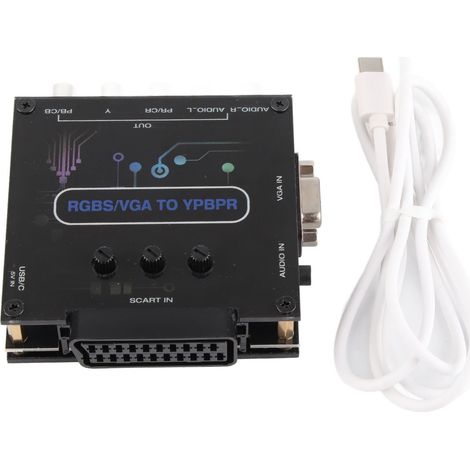 Convertisseur VGA SCART vers YPbPr pour consoles rétro : SFC, Genesis, N64, Dreamcast, Wii, MD, Saturn (1/5)