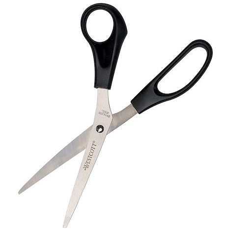 Ciseaux droitiers bouts pointus 21 cm noirs (1/3)