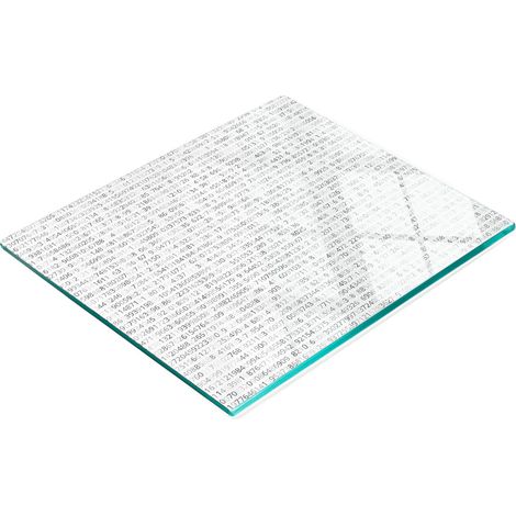 Pannello decorativo multifunzionale da cucina in vetro temperato con codice binario, 60x52 cm. (1/5)
