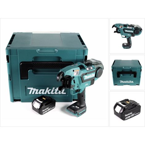 Makita DTR 180 T1J Akku Bewehrungsverbinder 18V Brushless für 0,8mm Bindedraht im Makpac + 1x 5,0Ah Akku - ohne Ladegerät
