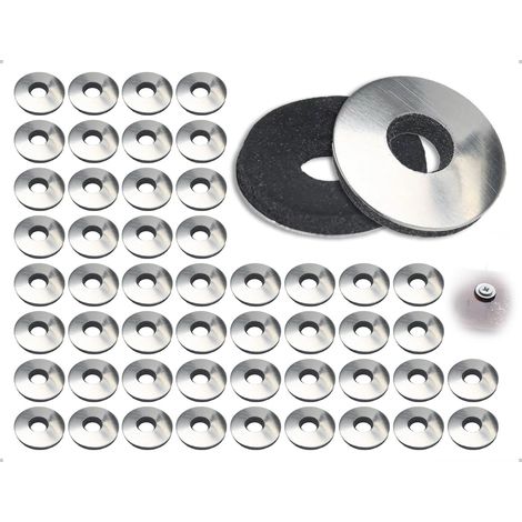 Lot de 50 rondelles d'étanchéité EPDM en acier inoxydable pour vis (6,3 x 16 mm, noir) (1/5)