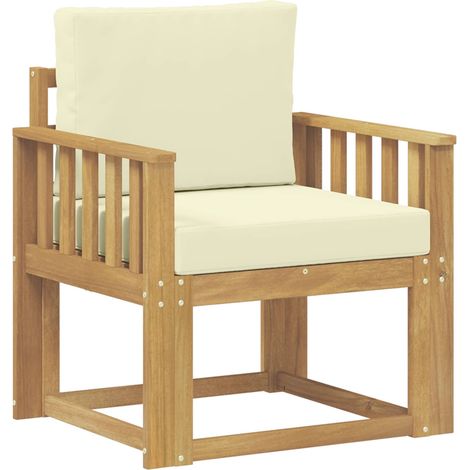 2 Stück Outdoor-Sofagarnitur Polyester Weiß und Creme vidaXL