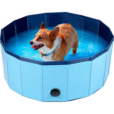 Piscina per Cani Pieghevole con Fondo Antiscivolo Vasca Animali Domestici 80 Ø (1/5)