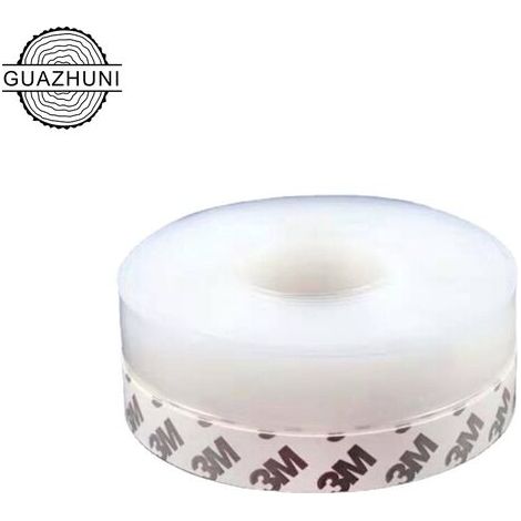 Bande d'Etanchéité en Silicone, 10m Transparent Bande d'étanchéité Auto-adhésive Porte Bas Joint Strip Porte Coupe-Bise joint de fond de porte Imperméable Coupe-vent Anti-poussière (1/5)