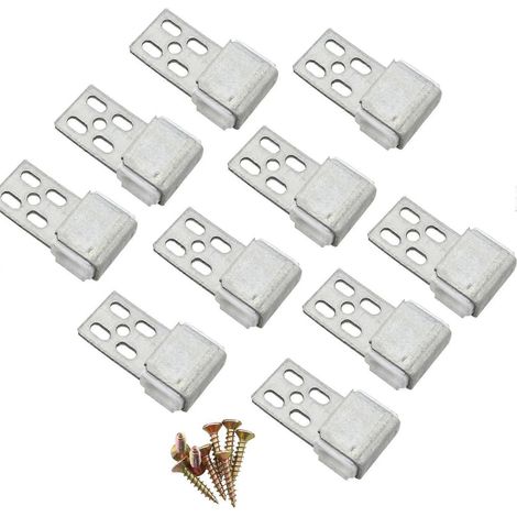 Kit de réparation de ressorts de canapé en métal de 10 pièces, comprenant des clips de ressort à 5 trous et 40 vis, compatible avec les canapés/chaises/bancs/lits. (1/5)