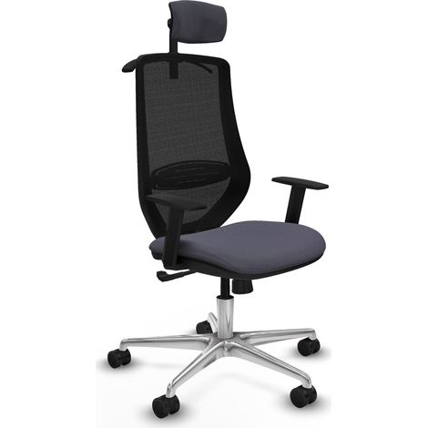 Piqueras y Crespo Silla de Oficina Gris Oscuro Confort
