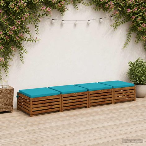 vidaXL Cojines de Asiento de 4 Piezas SOEST 4 uds. 100% Poliéster (1/5)
