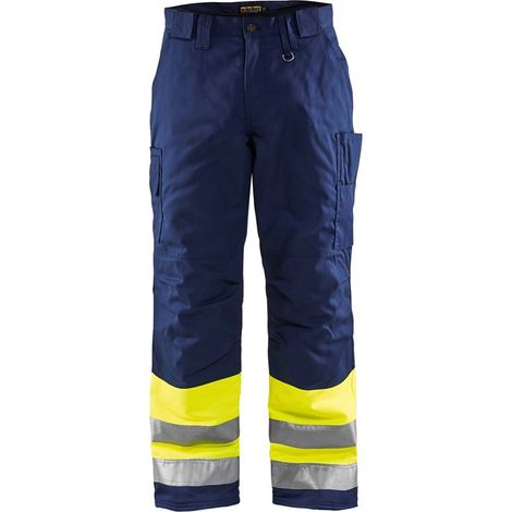 Pantalon de travail haute visibilité matelassé Blaklader Hiver Jaune / Marine 46. (1/5)