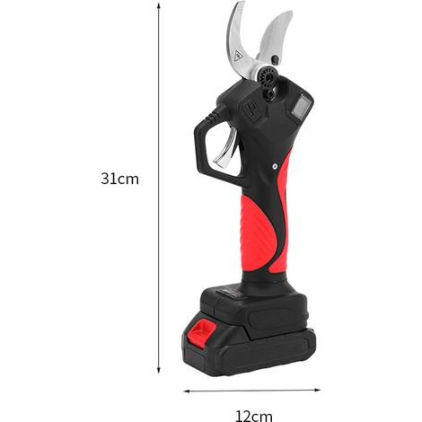Gartenschere, 21 V elektrische Gartenschere, professionelle kabellose elektrische Gartenschere mit 2 wiederaufladbaren 2-Ah-Lithiumbatterien, 1,57 Zoll (40 mm) Schnittlänge(1 battery 1 charger) (1/4)